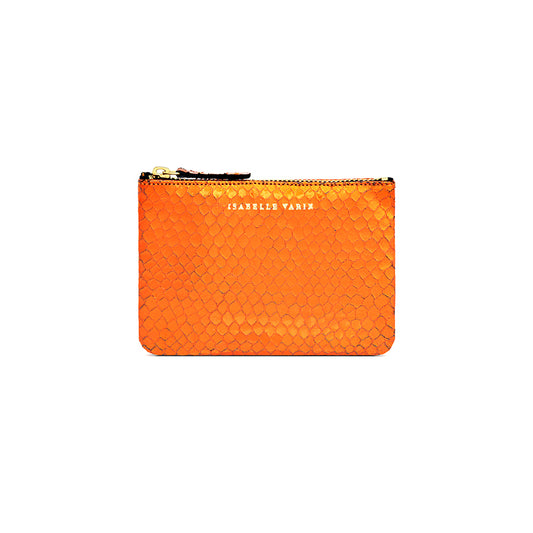 Porte-monnaie "Star" cuir Bubble Orange