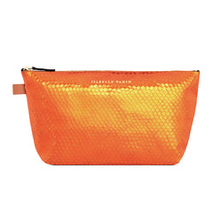 Grande trousse "Mild" cuir Bubble Orange