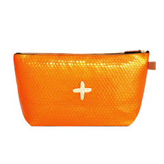 Grande trousse "Mild" cuir Bubble Orange