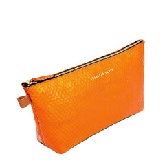 Grande trousse "Mild" cuir Bubble Orange