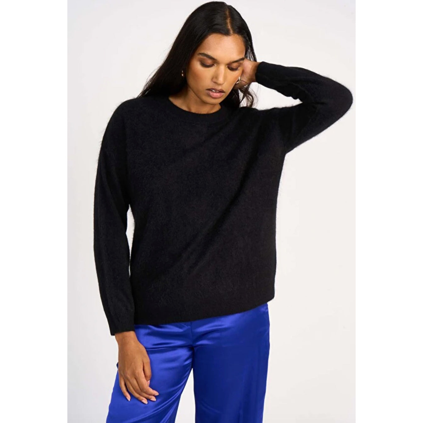 Pull "Marinette" laine & cachemire brushed - Noir