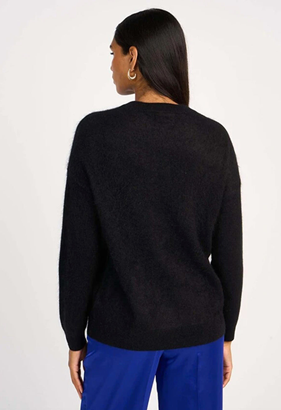 Pull "Marinette" laine & cachemire brushed - Noir