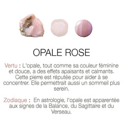 Puces "gems" Zircons & opale rose