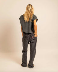 Crop-top "Manhattan" - Anthracite