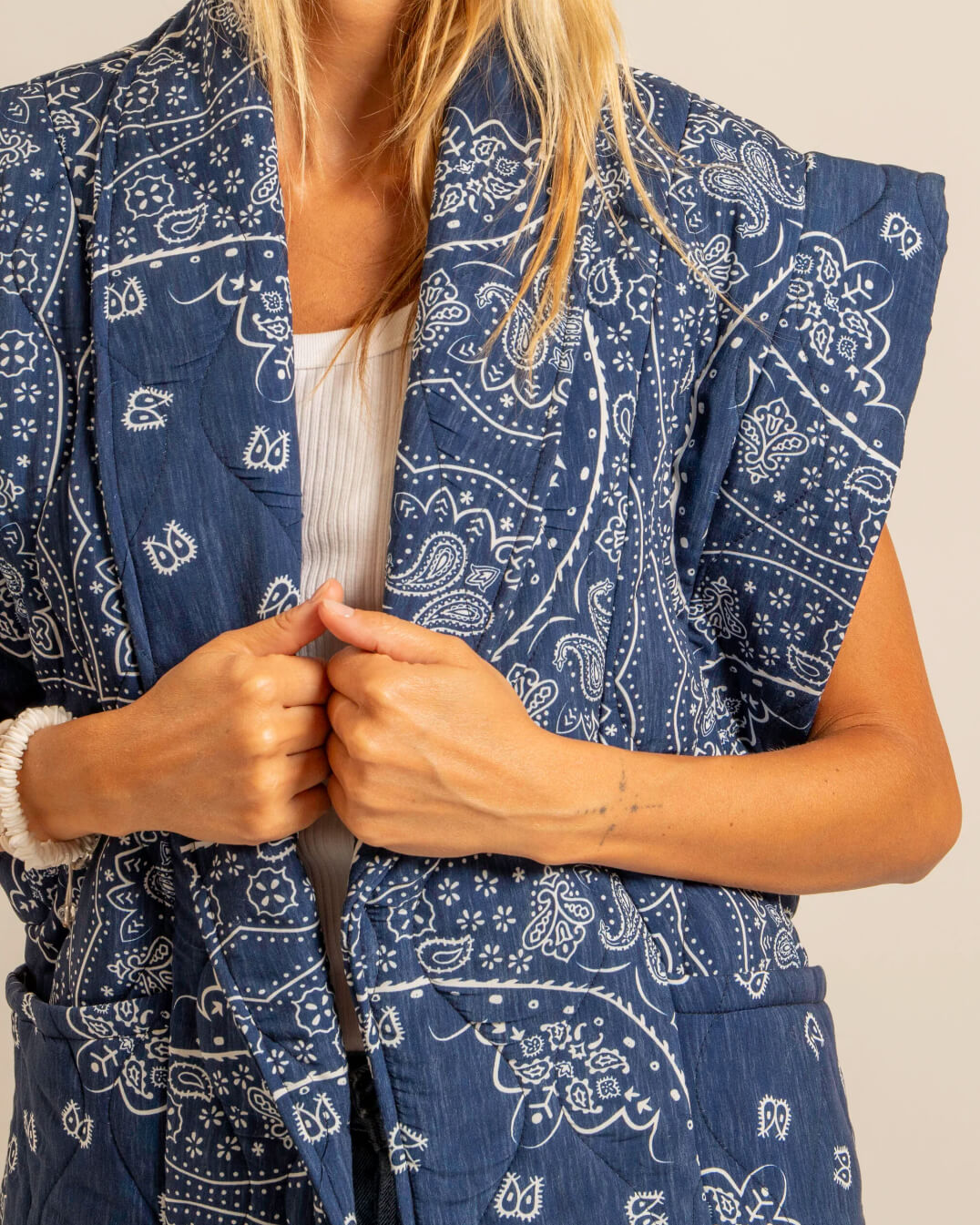 Veste sans manches "Brooklyn Bandanas" - Bleu