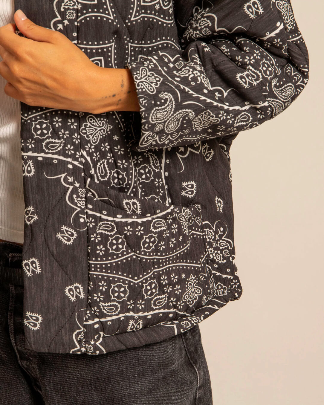 Kimono "Chicago Bandanas" - Anthracite