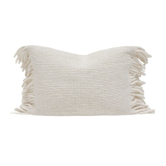 Coussin laine "Shaker" - Ecru