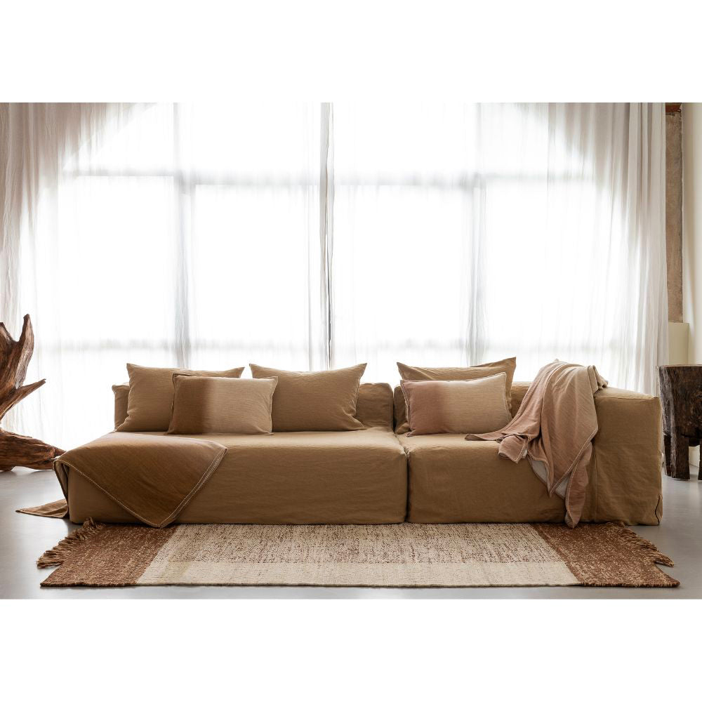 Coussin "Yesterday" laine et coton - Bronze ombré