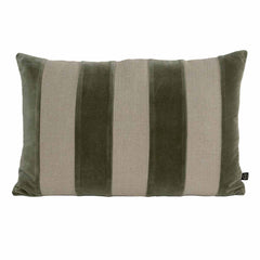 Coussin lin & velours "Brisbane" - Kaki