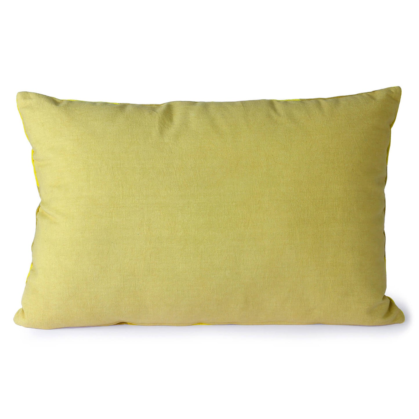 Coussin rayé velours - Absynthe /jaune