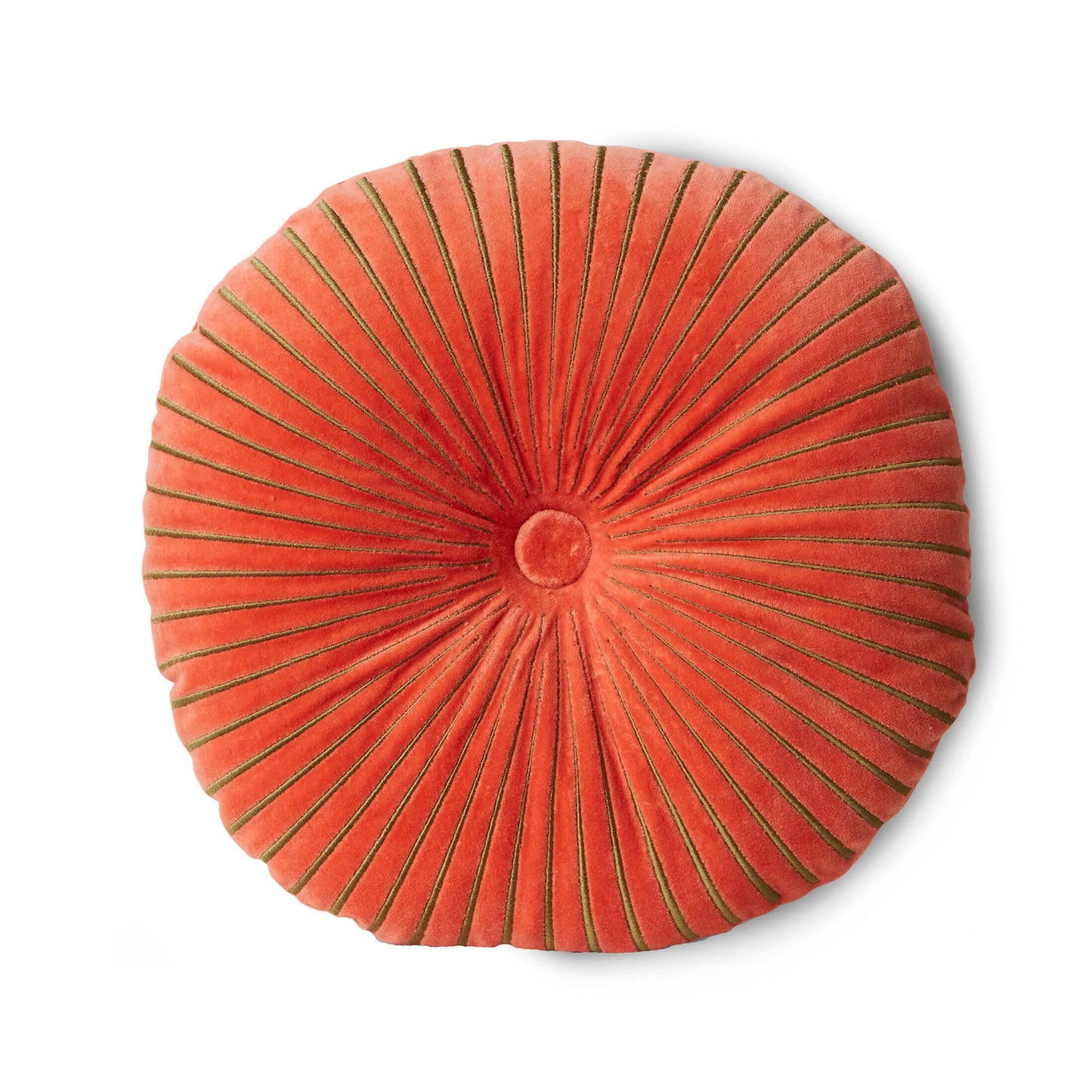 Coussin rond velours "Ripple" - Sienna