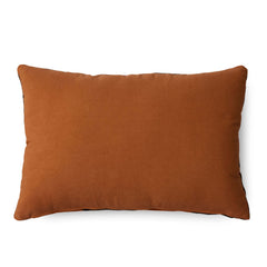 Coussin rayé velours "September" - Caramel/brun