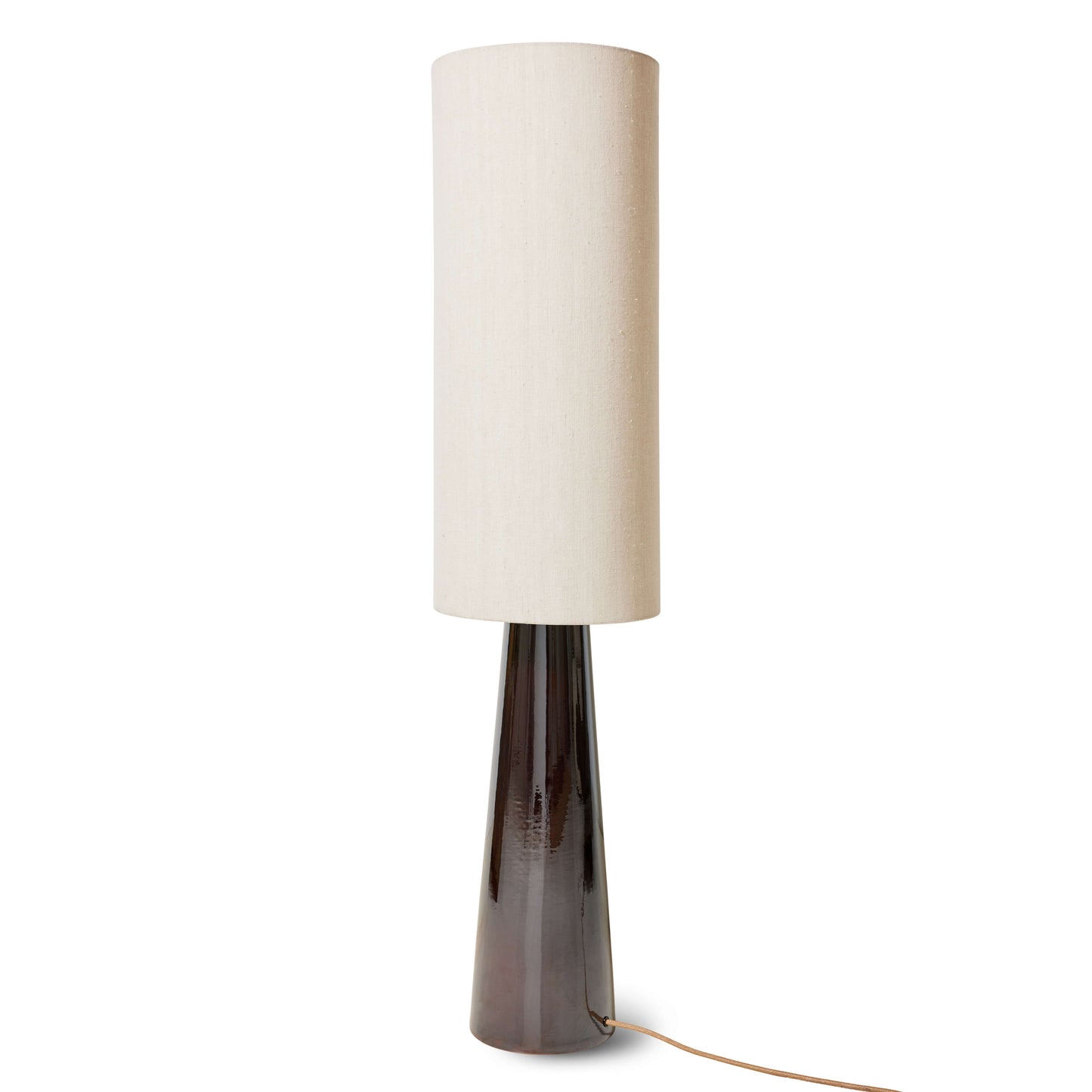 Pied de lampe haut céramique - Brown