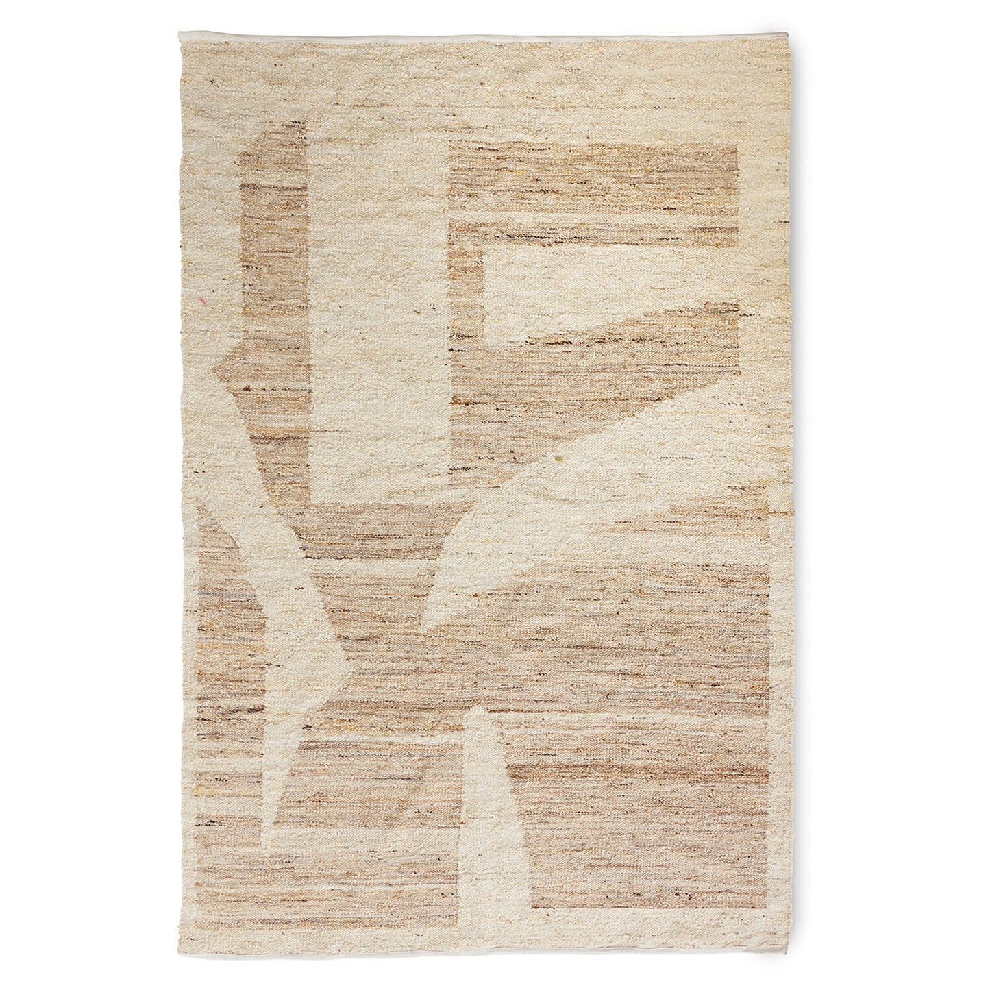 Tapis laine "Contour" - Crème/beige