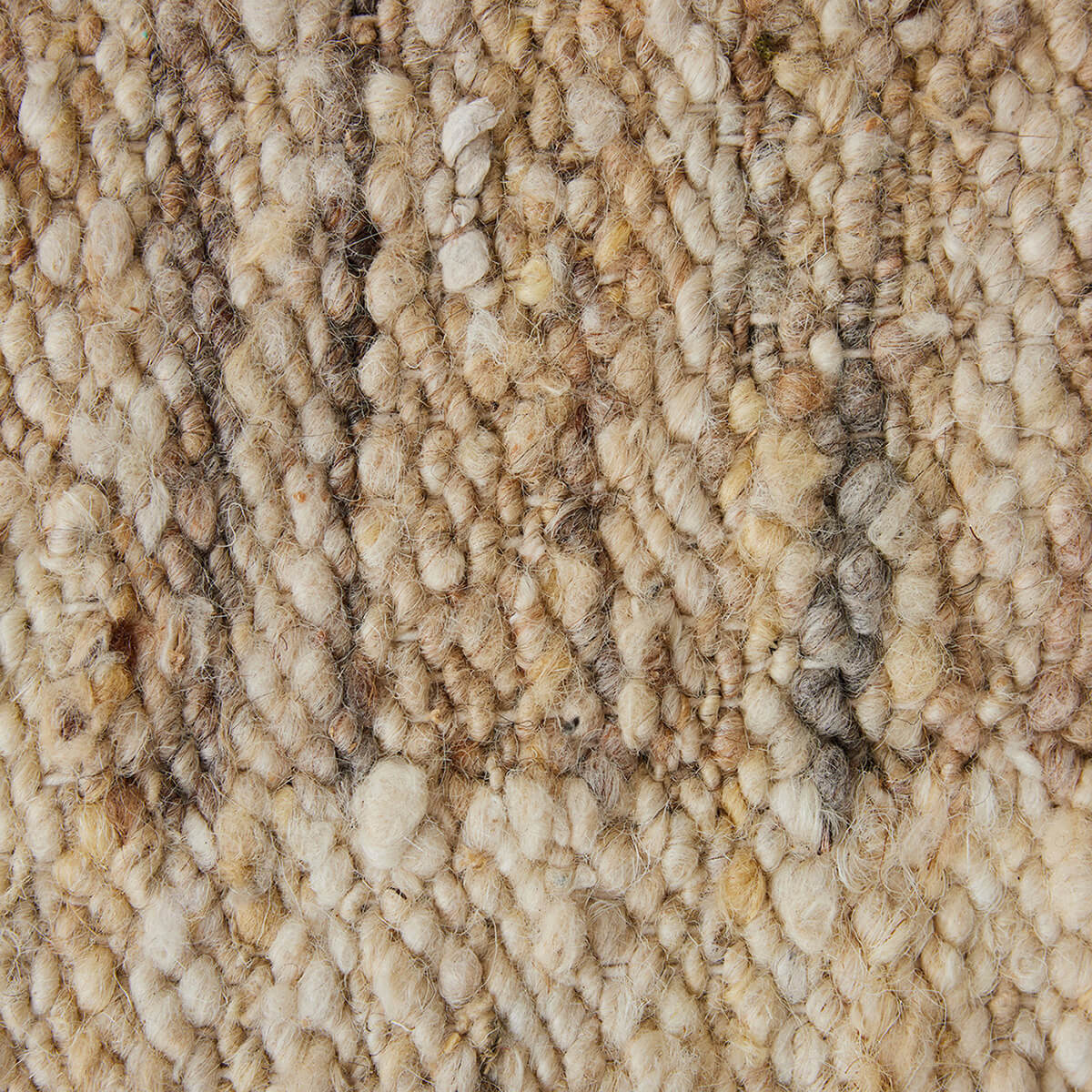 Tapis laine "Contour" - Crème/beige