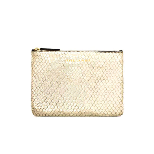 Petite pochette "Monoï" cuir Bubble Sable