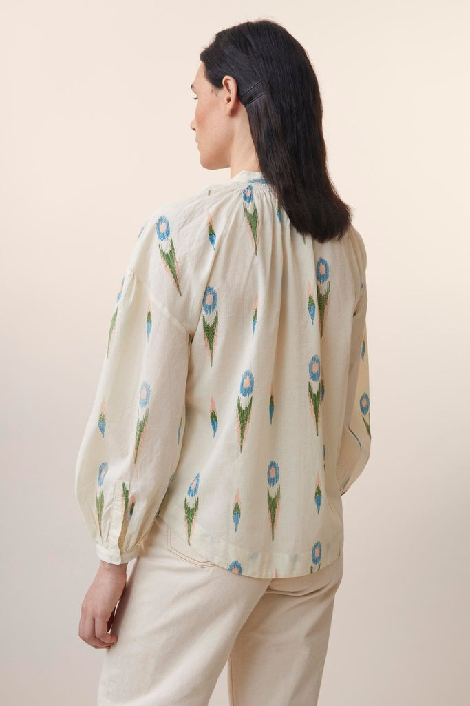 Blouse "Viviane Ikat" - Natural