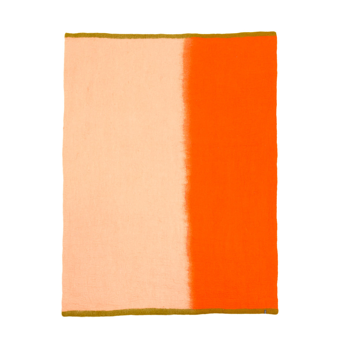 Grand tapis "Kasko" laine - Pur orange/blush