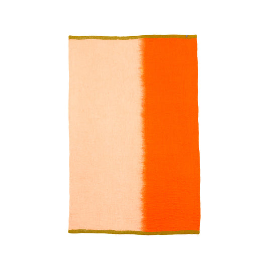 Tapis "Kasko" laine - Pur orange/blush