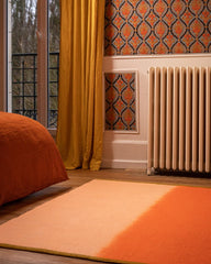 Grand tapis "Kasko" laine - Pur orange/blush