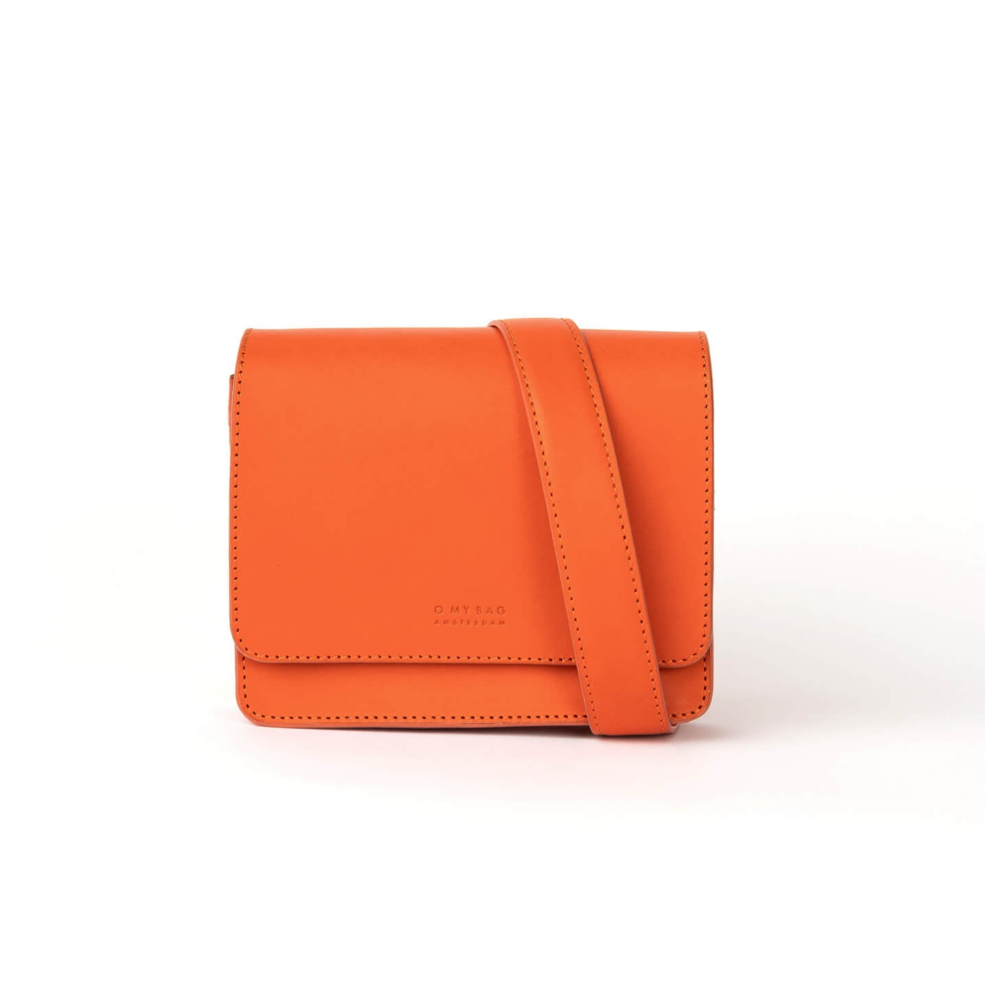 Sac "Audrey Mini" cuir - Tangerine