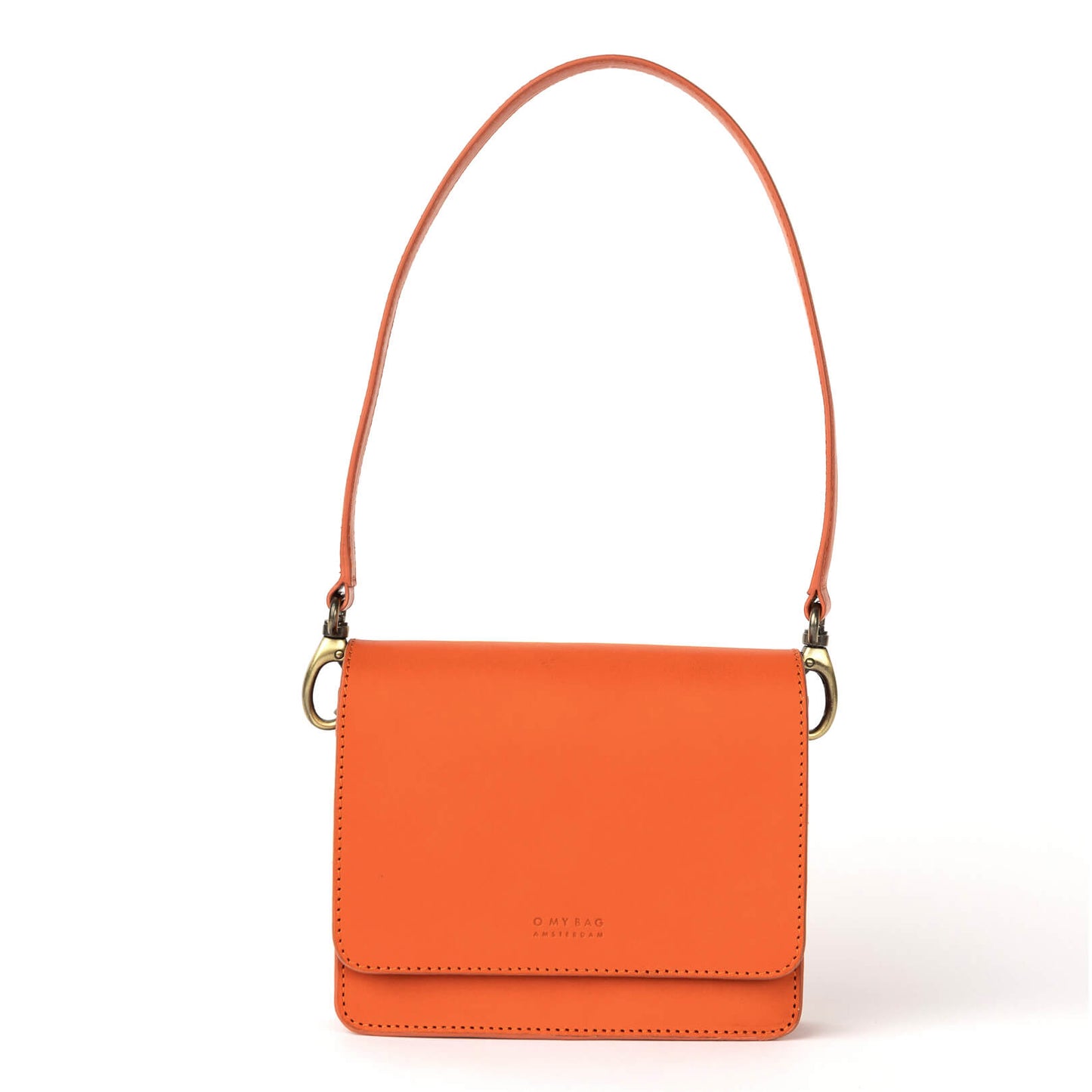 Sac "Audrey Mini" cuir - Tangerine