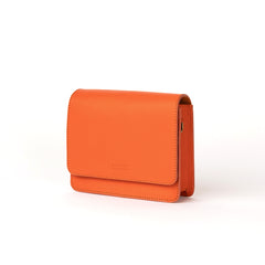 Sac "Audrey Mini" cuir - Tangerine