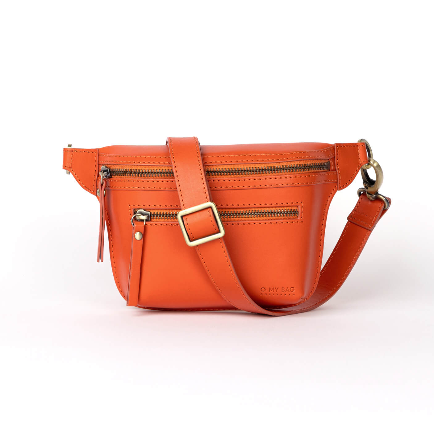 Petite banane "Beck's" cuir - Tangerine