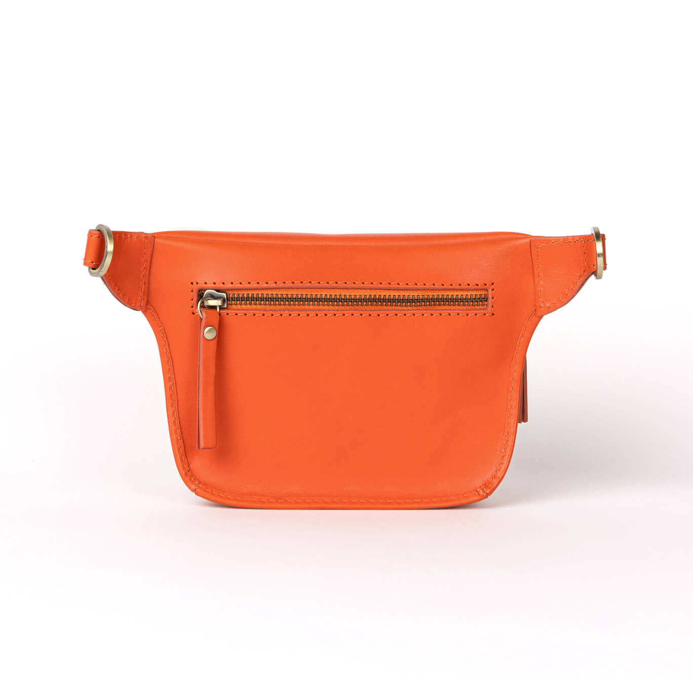 Petite banane "Beck's" cuir - Tangerine