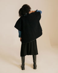 Kimono-poncho "Boston Drift" - Black