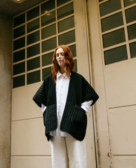 Kimono-poncho "Boston Drift" - Black